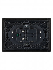 Розетка 2-м СП FORTE&PIANO FP124 16А с заземл. без защ. шторок безвинт. крепл. черн. IEK FP-R21-16-1-K02 FP-R21-16-1-K02