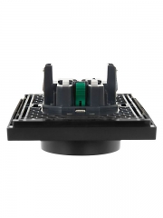 Розетка 2-м СП FORTE&PIANO FP124 16А с заземл. без защ. шторок безвинт. крепл. черн. IEK FP-R21-16-1-K02 FP-R21-16-1-K02