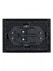 Розетка 2-м СП FORTE&PIANO FP123 16А с заземл. защ. шторки безвинт. крепл. черн. IEK FP-R24-16-1-K02 FP-R24-16-1-K02