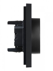 Розетка 2-м СП FORTE&PIANO FP123 16А с заземл. защ. шторки безвинт. крепл. черн. IEK FP-R24-16-1-K02 FP-R24-16-1-K02