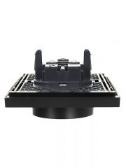 Розетка 2-м СП FORTE&PIANO FP123 16А с заземл. защ. шторки безвинт. крепл. черн. IEK FP-R24-16-1-K02 FP-R24-16-1-K02