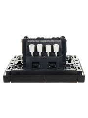 Выключатель проходной 2-кл. СП FORTE&PIANO 10А FP107 черн. IEK FP-V22-0-10-1-K02 FP-V22-0-10-1-K02