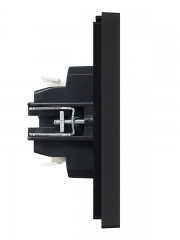 Выключатель проходной 2-кл. СП FORTE&PIANO 10А FP108 с индикацией черн. IEK FP-V22-1-10-1-K02 FP-V22-1-10-1-K02