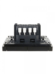 Выключатель проходной 2-кл. СП FORTE&PIANO 10А FP108 с индикацией черн. IEK FP-V22-1-10-1-K02 FP-V22-1-10-1-K02