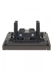 Розетка 1-м СП FORTE&PIANO FP318 10А без заземл. без защ. шторок винт. крепл. сер. IEK FP-R10-10-K03 FP-R10-10-K03