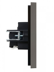 Розетка СП FORTE&PIANO FP314 16А с заземл. без защ. шторок безвинт. крепл. сер. IEK FP-R11-16-1-K03 FP-R11-16-1-K03