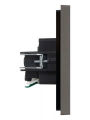 Розетка СП FORTE&PIANO FP313 16А с заземл. защ. шторки безвинт. крепл. сер. IEK FP-R14-16-1-K03 FP-R14-16-1-K03