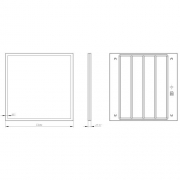 Светильник светодиодный SPO-1-50-4K-M 50Вт 4000К IP40 4500лм 595х595х25 универс. крепление с равномерной засветкой матов. панель Эра Б0053392 Б0053392
