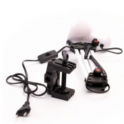 Светильник настольный UF-312P С01 230В 60Вт струбцина бел. Ultraflash 12894 12894