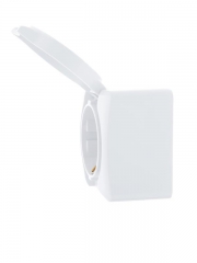 Розетка 1-м ОП Viola с заземл. с крышкой бел. LEZARD 751-0200-123 751-0200-123