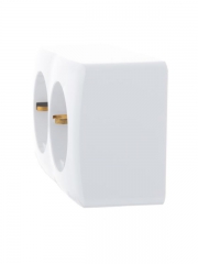 Розетка 2-м ОП Viola с заземл. бел. LEZARD 751-0200-127 751-0200-127