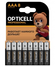 Элемент питания алкалиновый AAA/LR03 (блист. 8шт) Professional Opticell 5052008 5052008