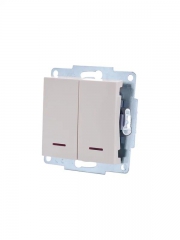 Выключатель 2-кл. СП Vesna с индикацией механизм крем. LEZARD 742-0388-112 742-0388-112