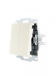 Выключатель 2-кл. СП Vesna механизм крем. LEZARD 742-0388-101 742-0388-101