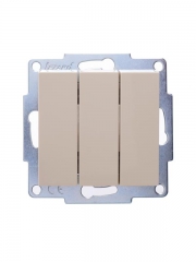 Выключатель 3-кл. СП Vesna механизм крем. LEZARD 742-0388-109 742-0388-109