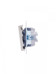 Переключатель проходной 1-кл. СП Vesna с индикацией механизм крем. LEZARD 742-0388-114 742-0388-114