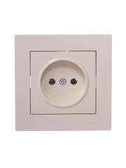Розетка 1-м СП Vesna без заземл. ПБТ механизм крем. LEZARD 742-0388-121B 742-0388-121B