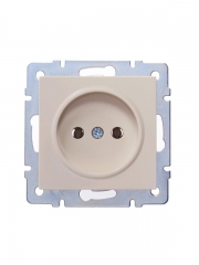 Розетка 1-м СП Vesna без заземл. ПБТ механизм крем. LEZARD 742-0388-121B 742-0388-121B