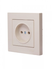 Розетка 1-м СП Vesna без заземл. ПБТ механизм крем. LEZARD 742-0388-121B 742-0388-121B
