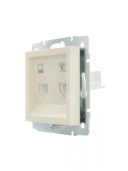 Розетка компьютерная + телефонная 1-м СП Vesna механизм крем. LEZARD 742-0388-143 742-0388-143