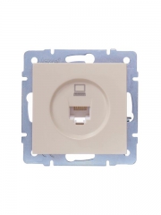 Розетка компьютерная 1-м СП Vesna механизм крем. LEZARD 742-0388-139 742-0388-139