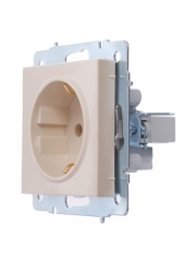 Розетка 1-м СП Vesna с заземл. ПБТ механизм крем. LEZARD 742-0388-122B 742-0388-122B