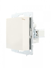 Розетка 1-м СП Vesna с заземл. с крышкой ПБТ механизм кремов. LEZARD 742-0388-123B 742-0388-123B