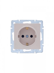 Розетка 1-м СП Vesna с заземл. защ. шторки ПБТ механизм крем. LEZARD 742-0388-124B 742-0388-124B