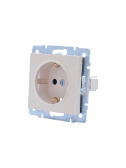 Розетка 1-м СП Vesna с заземл. защ. шторки ПБТ механизм крем. LEZARD 742-0388-124B 742-0388-124B