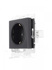 Розетка 1-м СП Vesna с заземл. защ. шторки ПБТ механизм черн. бархат LEZARD 742-4288-124B 742-4288-124B