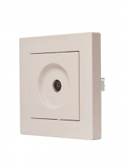 Розетка телевизионная оконечная TV 1-м СП Vesna механизм кремов. LEZARD 742-0388-130 742-0388-130