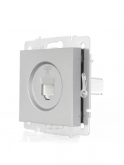 Розетка телефонная СП Vesna евро стандарт механизм платина LEZARD 742-3588-137 742-3588-137