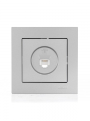 Розетка телефонная СП Vesna евро стандарт механизм платина LEZARD 742-3588-137 742-3588-137