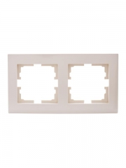 Рамка 2-местн. горизонт. VESNA кремов. LEZARD 742-0300-147 742-0300-147