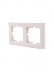 Рамка 2-местн. горизонт. VESNA кремов. LEZARD 742-0300-147 742-0300-147