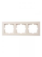 Рамка 3-местн. горизонт. VESNA кремов. LEZARD 742-0300-148 742-0300-148