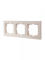 Рамка 3-местн. горизонт. VESNA кремов. LEZARD 742-0300-148 742-0300-148