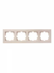 Рамка 4-местн. горизонт. VESNA кремов. LEZARD 742-0300-149 742-0300-149