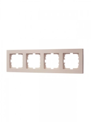 Рамка 4-местн. горизонт. VESNA кремов. LEZARD 742-0300-149 742-0300-149