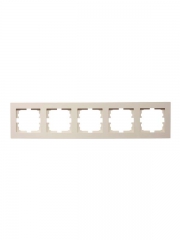 Рамка 5-местн. горизонт. VESNA кремов. LEZARD 742-0300-150 742-0300-150
