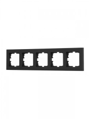Рамка 5-местн. горизонт. VESNA черн. бархат LEZARD 742-4200-150 742-4200-150