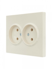 Розетка 2-м СП VESNA без заземл. ПБТ кремов. LEZARD 742-0300-128B 742-0300-128B
