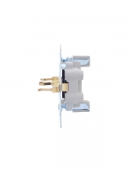 Розетка 2-м СП VESNA с заземл. со шторками ПБТ кремов. LEZARD 742-0300-178B 742-0300-178B