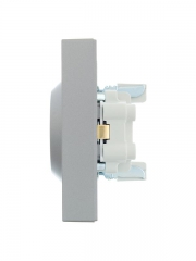 Розетка 2-м СП VESNA с заземл. со шторками ПБТ платина LEZARD 742-3500-178B 742-3500-178B