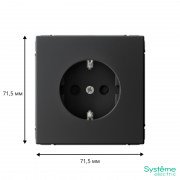 Розетка ArtGallery 16А с заземл. со шторками быстрозажим. клем. механизм карбон SE GAL001045S GAL001045S