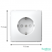 Розетка ArtGallery 16А с заземл. со шторками быстрозажим. клем. механизм бел. SE GAL000145S GAL000145S