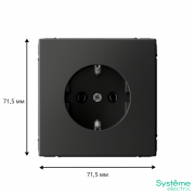 Розетка ArtGallery 16А с заземл. быстрозажим. клем. механизм базальт SE GAL001443S GAL001443S