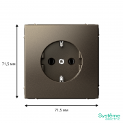 Розетка ArtGallery 16А с заземл. быстрозажим. клем. механизм мокко SE GAL000643S GAL000643S