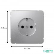 Розетка ArtGallery 16А с заземл. быстрозажим. клем. механизм алюм. SE GAL000343S GAL000343S