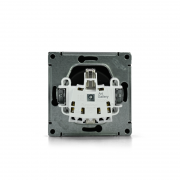 Розетка ArtGallery 16А с заземл. быстрозажим. клем. механизм карбон SE GAL001043S GAL001043S